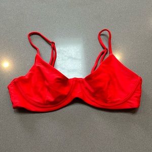 red blackbough swim top